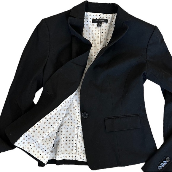 Like New Ann Taylor Women's Long Sleeve Single Button Blazer Business Black Sz 0 - Picture 9 of 16